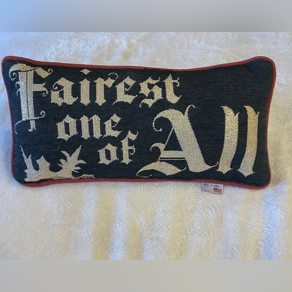 Disney Snow White “Fairest of All” Black and Red Decorative Cushion